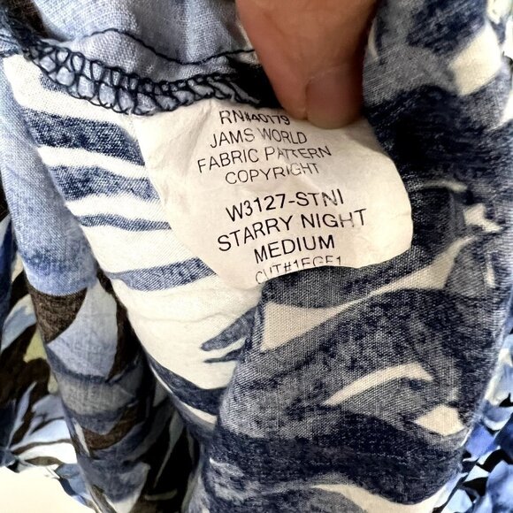 Jams World Hawaii Medium Starry Night Floral Sleeveless Rayon Midi Maxi Dress - Picture 7 of 11